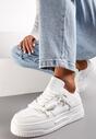 Sneakers Albi cu Șiret Dublu pe Talpă Groasă Ralholena