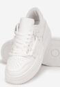 Sneakers Albi cu Șiret Dublu pe Talpă Groasă Ralholena