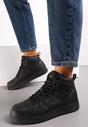 Sneakers Negri cu șireturi până la gleznă Lincea