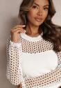 Biała Bluzka z Ażurowym Zdobieniem Jovime
