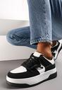 Sneakers Negri cu Perforatie și șiret Dublu Misoval