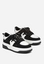 Sneakers Negri cu Perforatie și șiret Dublu Misoval