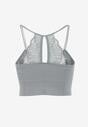 Sutien Bralette Gri cu Dantelă pe Bretele Luciar