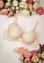 Sutien push-up bej deschis la culoare cu bretele detașabile Milore