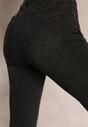 Czarne Jeansy Dzwony High Waist Ecull