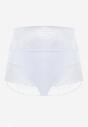 Białe Modelujące Majtki High Waist Ozdobione Koronką Nelare