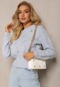 Bleumarin Pulover Clasic Cu Maneca Lunga si Flori Brodate Hadriela