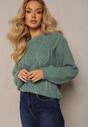 Pulover Verde Tricot Elastic Rofekia
