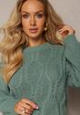 Pulover Verde Tricot Elastic Rofekia