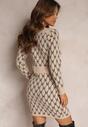Rochie Mini Crem Fit Cu Nasturi Vipasa