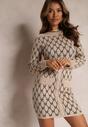 Rochie Mini Crem Fit Cu Nasturi Vipasa