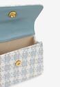 Tweed Geantă Trapezoidală cu Barete Decorative și Fir Strălucitor Duria