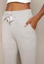 Pantaloni sport gri simpli cu bandă din satin în talie Alnureta