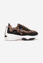 Sneakers Maro cu Pietre Strass pe Talpă Groasă Leinov