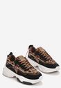 Sneakers Maro cu Pietre Strass pe Talpă Groasă Leinov