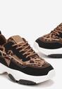 Sneakers Maro cu Pietre Strass pe Talpă Groasă Leinov