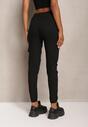 Pantaloni negri din bumbac cu elastic în talie Elan