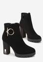Botine Negre cu Toc și Platformă Basika
