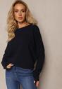 Pulover Bleumarin cu Mânecă Largă Medeleine