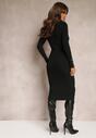 Rochie pulover neagră midi cu fir metalic Nathaliese