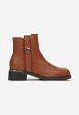 Botine Chelsea maro cu cataramă decorativă Neapole