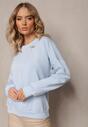 Niebieska Bawełniana Bluza z Broszką Celikes
