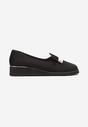 Mocasini Negri Slip-On Imitatie De Piele Întoarsă Cu Aplicații Metalice Vinza