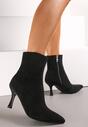 Botine Negre cu Toc Mic din Imitatie de Camos Naaria