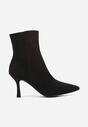 Botine Negre cu Toc Mic din Imitatie de Camos Naaria