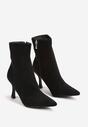 Botine Negre cu Toc Mic din Imitatie de Camos Naaria