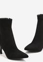 Botine Negre cu Toc Mic din Imitatie de Camos Naaria