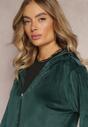 Verde Compleu din 2 Piese Catifea Bluză cu Glugă și Pantaloni Largi cu Elastic Nathaly de la