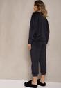 Compleu Dres Catifea Bleumarin cu Bluză și Pantaloni Jogger Mafira