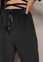 Pantaloni din Catifea Negri cu Picior Larg Heliotte