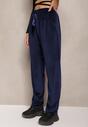 Pantaloni de trening bleumarin din catifea cu picioare largi Heliotte