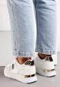 Białe Sneakersy Ozdobione Metalicznymi Wstawkami Dabriele