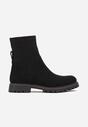 Botine negre din imitație de piele întoarsă Silvano