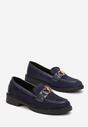 Mocasini Bleumarin cu Cataramă Ornamentală Wenihela