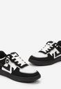 Czarne Sneakersy Sznurowane z Wstawkami Vitorise