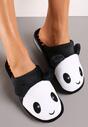 Papuci Negri cu Imagine de Panda Jenila