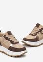 Brązowe Sneakersy na Platformie Guustenie
