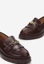 Mocasini Bleumarin Intrare Slip-On Talpă Groasă Franjuri Aplicație Metalică Gordania