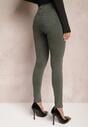 Ciemnozielone Jeansy Skinny z Efektem Push Up Karinali