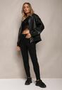 Czarne Jeansy Skinny z Elastycznej Bawełny Gerfia