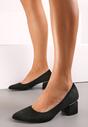 Negre Clasice Pantofi din piele intoarsa ecologica cu brant din piele Carmela