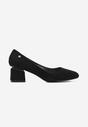 Negre Clasice Pantofi din piele intoarsa ecologica cu brant din piele Carmela