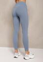 Niebieskie Legginsy z Gorsetowym Wiązaniem w Talii Maddrell