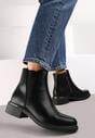 Botine Chelsea Negre Booni cu Inserție Elastică Laterală Clasică