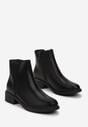 Botine Chelsea Negre Booni cu Inserție Elastică Laterală Clasică