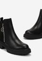 Botine negre Facore cu fermoar